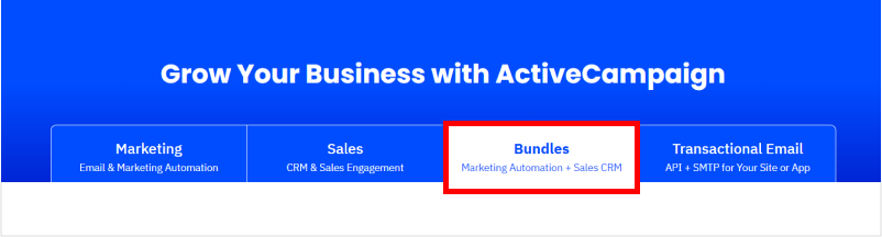 ActiveCampaign Bundles (Marketing Automation + Sales CRM)