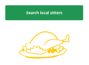 CTA encouraging users to convert by searching for local sitters