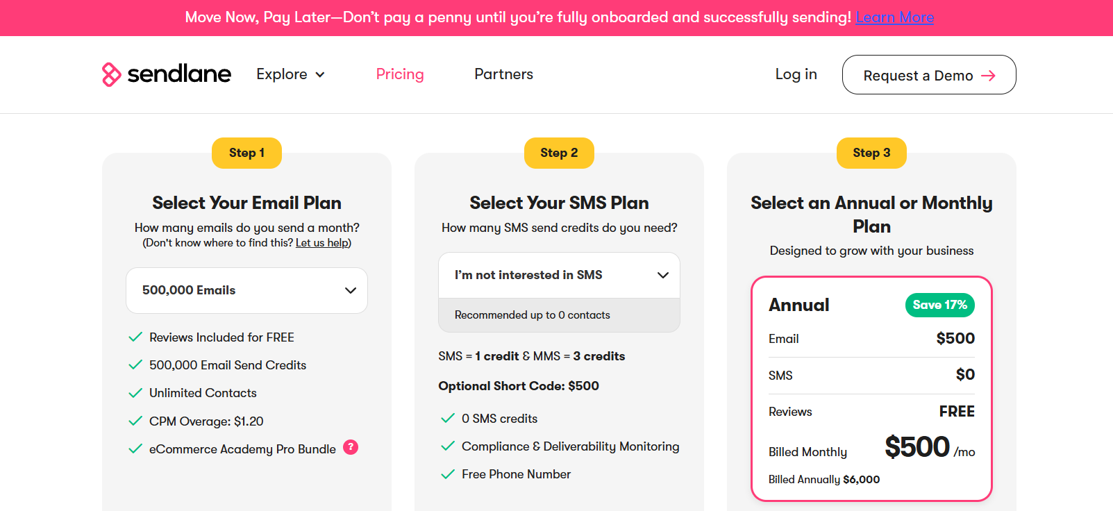 sendlane pricing